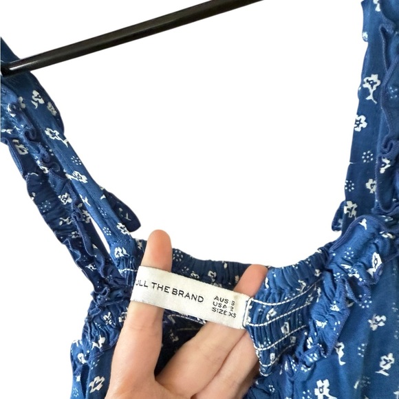 Faithfull the Brand Noemie Floral Blue Midi Dress - Picture 7 of 8